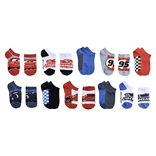 Cars Boys' 10-Pack No Show Socks, Light Gray Heather, 4-6 Years Us #TOP1