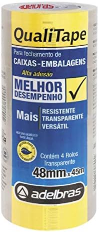 Fita para Empacotamento, Adelbras 0811000019, Transparente, Pacot...