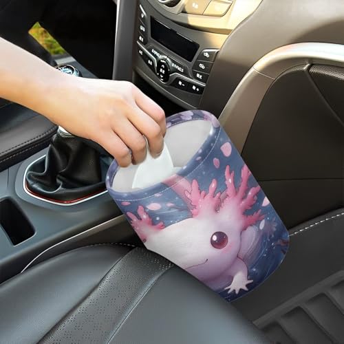 Image of Pink Salamander Car Garbage Can Vehicle Trash Can Rubbish Bag Multipurpose Hanging Headrest Road Trip Must Haves for Kids Car Decor