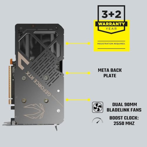 Image of Z0TAC Gaming GeForce RTX 5060 AMP Graphics Card - Black | 8 GB GDDR7 | DLSS 4 | 128 Bit | PCIE 5.0 | SFF Ready | 3840 CUDA Cores | IceStorm 2.0 Cooling | ZT-B50600F-10M