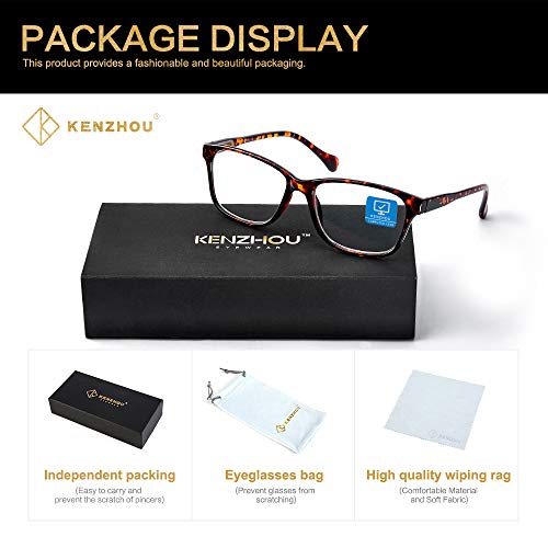 Blue Light Blocking Computer Glasses 2 Pack Anti Eye Eyestrain Unisex(Men/Women) Glasses with Spring Hinges UV Protection(Twilight and Red) - Thumbnail 5
