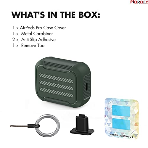 Image of Rugged Hard Shell Case Compatible with Airpods Pro 2 Case Cover, TPU+Aluminum Protective Cover Shockproof for Pro 2nd Gen Case (2022) (Midnight Green)