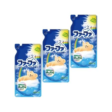 Amazon ファーファ 濃縮 柔軟剤 詰替3個セット ベビーフローラルの香り ファーファ 液体柔軟剤