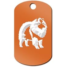 Mister Petlife Keeshond Engraved Keychain/GI Tag v2 Kees Orange