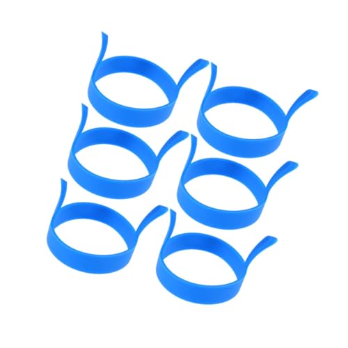 SAFIGLE 6個 シリコン製耐熱丸型エッグリング オムレツやパンケーキ用ノンスティック調理型 伸縮自在で変形しにくい柔軟性 ランダムカラー