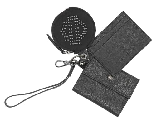 Harley-Davidson Women's Embellished Bar & Shield Trio Card Case & Coin Purse Set