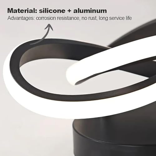 Image of Modern Dimmable LED Ceiling Light | Flush Mount Black Fixture with 3 Color Modes | Adjustable Brightness for Bedroom, Living Room & Dining Room (Ceiling Light (802))