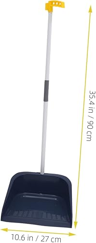 Miniatura 3 de KALLORY Juego de escoba y recogedor, combo de recogedor y escoba para limpieza de suelos, escoba vertical de mango largo y recogedor para barrido,