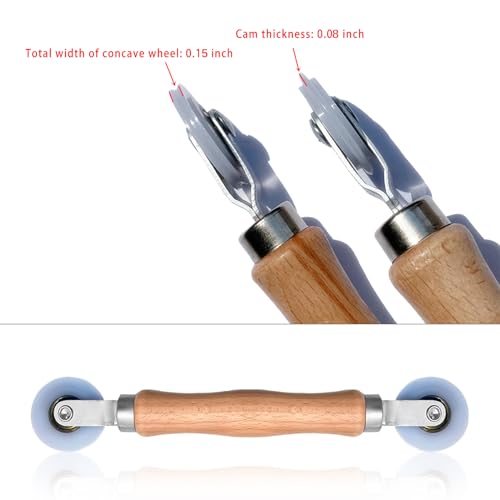 Baytory 3 Strumenti Per Lo Schermo, Strumento A Rullo Scanalato Per Finestre Con Manico In Legno E Ruote In Acciaio/Nylon, Kit Di Riparazione Per Porte A Rete, Facile Da Usare - 4