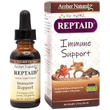 AMBER NATURALZ Reptaid Herbal Supplement for Small Reptiles | Herbal Pet Supplement for Immune Support | for Reptiles Under 250g | 1 Fluid Ounce Glass Bottle | Manufactured in The USA