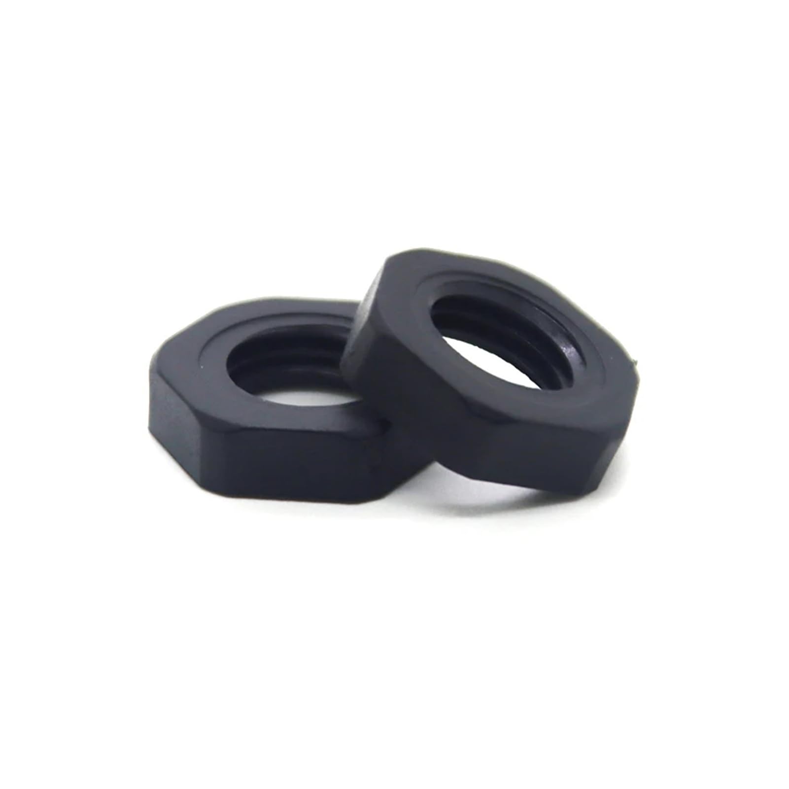 10 pz/100 pz M5-M72 Dado In Plastica Esagonale Nero Bianco Nylon Dado Passo 1.5mm/2mm(10pcs Black,M30X1.5)
