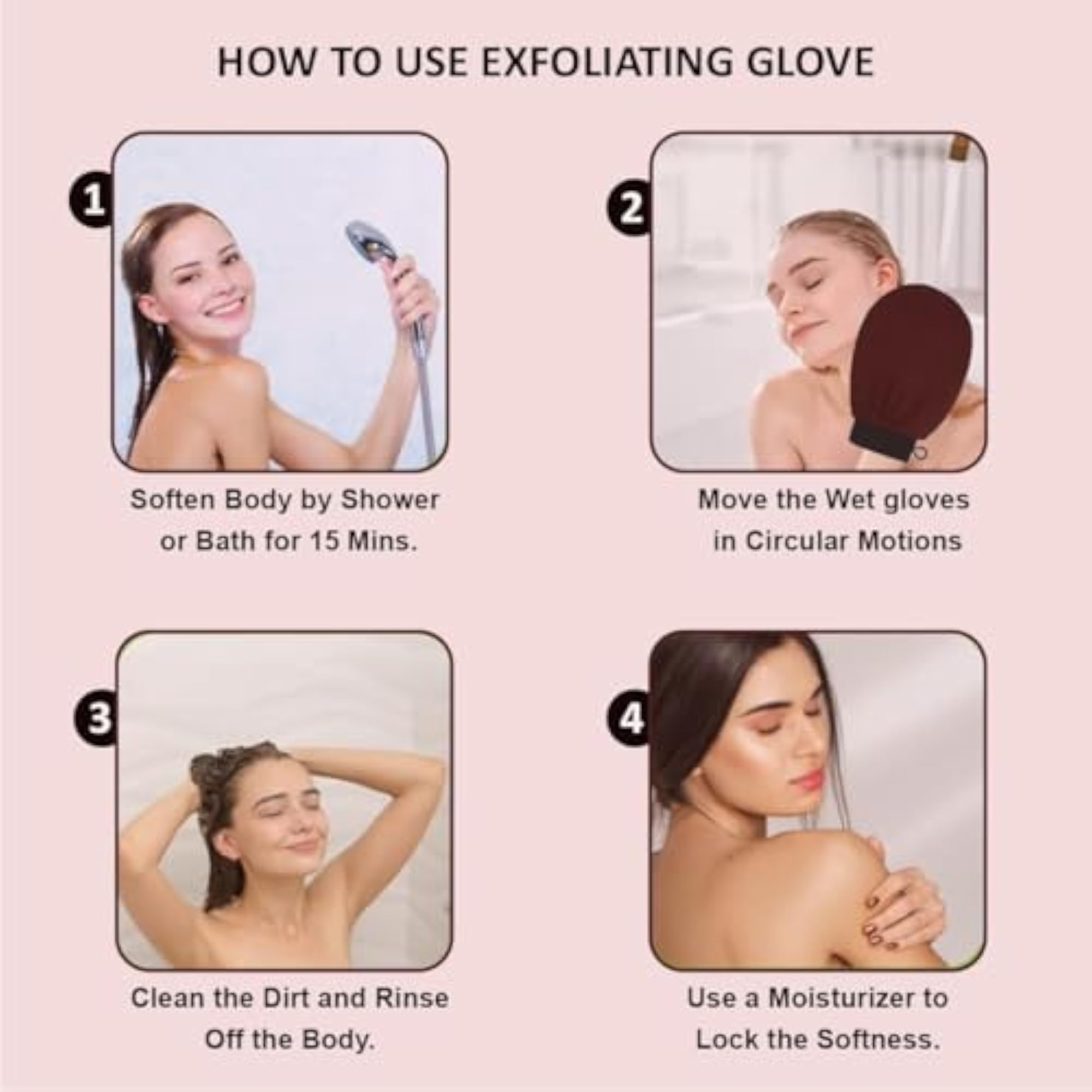 Pure Viscose Fibre Body Exfoliating Glove, 1 Pc