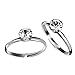 ABOAT 100 Pack Silver Diamond Bridal Shower Rings for Wedding Table Decorations, Party Favors