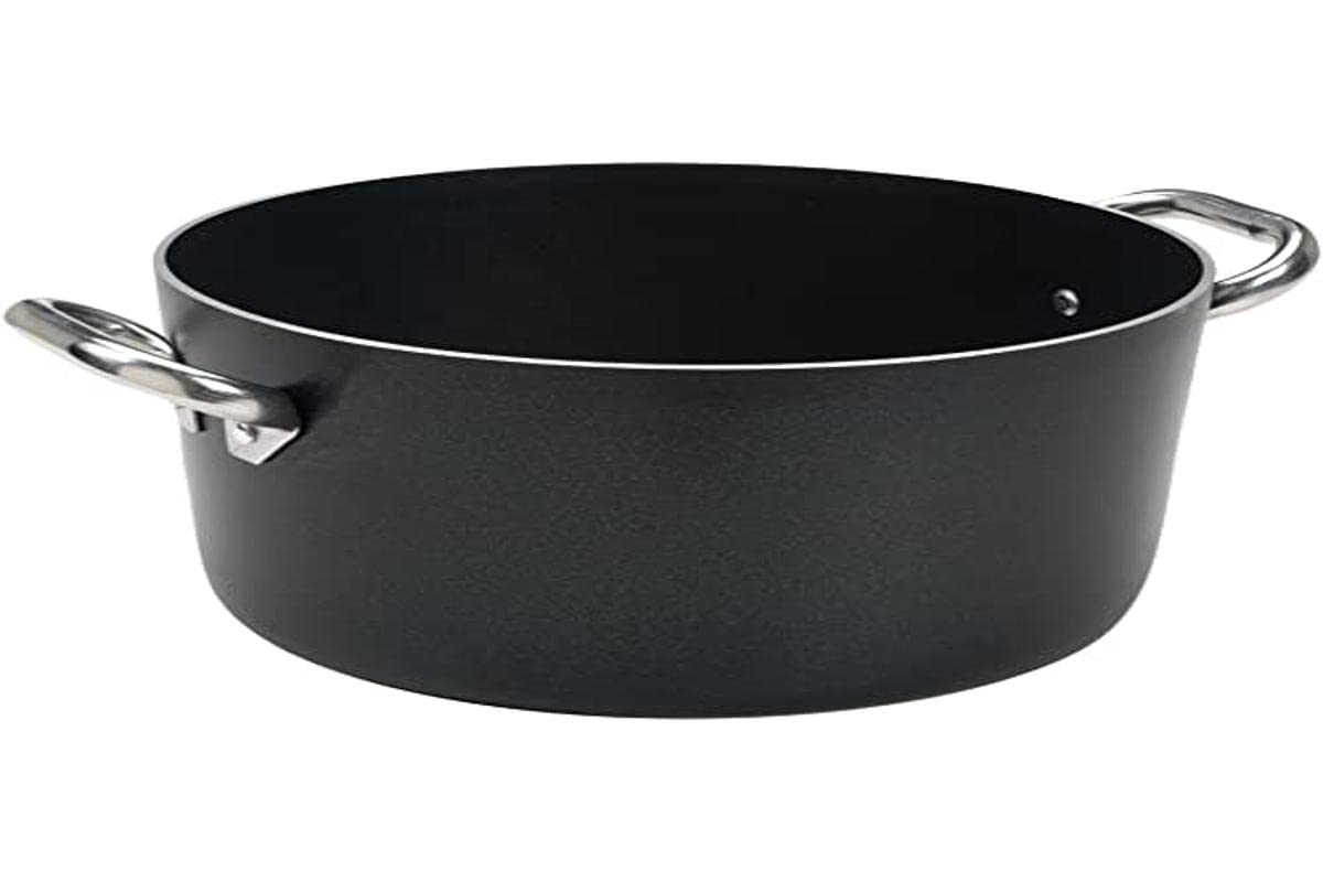 Casserole haute Pentole Agnelli Alblack en aluminium noir 32 cm