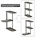 Love-KANKEI Corner Shelf Wall Mount 3 Tier Rustic Wood Floating Shelves for Bedroom Living Room Bathroom Kitchen Weathered Grey