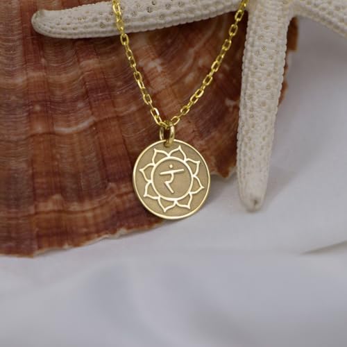 Collier plexus solaire en argent plaqué or | Bijou raffiné gravé LKBEADS - 2