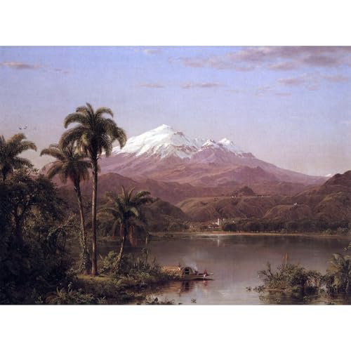 Impression giclée Tamaca palms Frederick Edwin Church - Toile décorative murale 61 x 81 cm