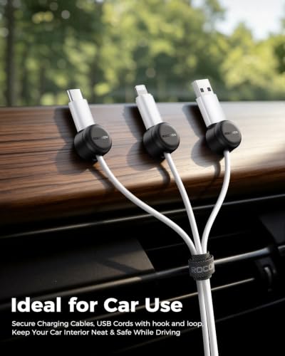 50-Pack Rocoren Magnetic Cable Clips and Hook-and-Loop Cord Ties Cable Management Kit 6.49 + Free Shipping w/ + 50% Off Code EYAIAU1A - image 2
