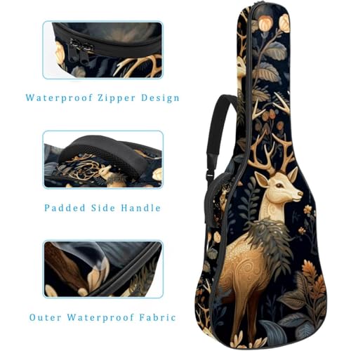 JRHEJTFZ Housse pour guitare acoustique de 1,9 cm d’épaisseur – Imperméable – Durable et élégant – Motif cerf de dessin animé, Multicolore 5., 42.9×16.9×4.7 in, Motif imprimé tendance - Les Beatles, Paul McCartney, John Lennon, RIngo Starr, George Harrison JRHEJTFZ Housse pour guitare acoustique de 1,9 cm d'épaisseur - Imperméable - Durable et élégant - Motif cerf de dessin animé, Multicolore 5., 42.9x16.9x4.7 in, Motif imprimé tendance – Image 5