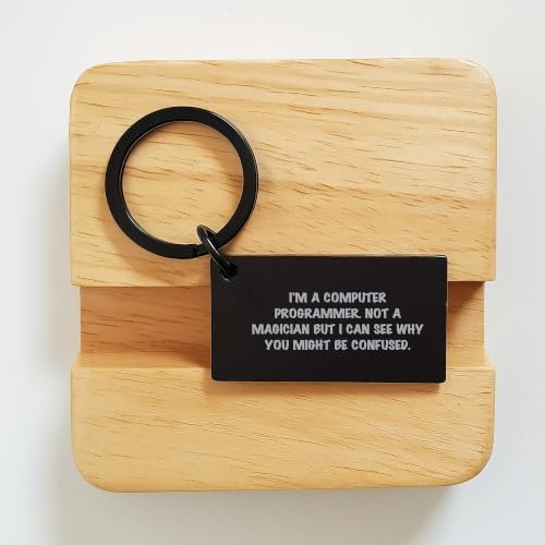 Funny Computer Programmer Keychain, Gifts from Men to Friends, Inspirational Quote 'I'm A Computer Programmer' image 5