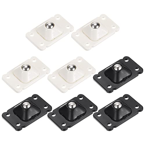 Uxcell Adhesive Mini Caster Wheels, 360 Degree Swivel Universal Caster Sticky Pulley For Bins, Storage Boxes, Trash Can (4White+4Black) #TOP5