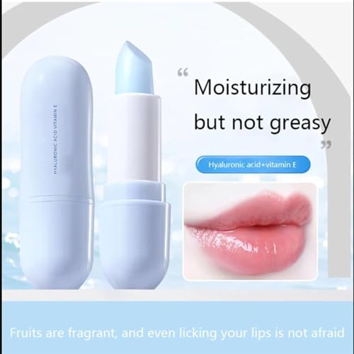 Grospe 2 Pack Hyaluronic Acid Lip Balm - Refreshing Soothing Eliminate Lip Lines Lip Balm, Hydrates, Softens and Reduces Lip Lines Relieve Dryness Alcohol-Free Nourishes All Lip Skin Types