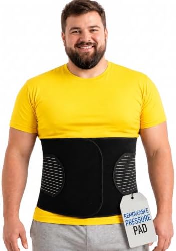 Plus Size Hernia Belt for Men & Women | Post Surgery Abdominal Binder Postpartum Belly Band Belly Wrap | Hysterectomy, Umbilical Inguinal Hernia | Belly Binder & Tummy Tuck (XXXL)