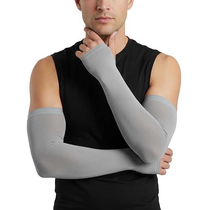 DEVAR UV Protection Hand Gloves for Men & Women | Full Arm Sleeves Breathable Nylon Summer Hand Cover Cooling Compression Sun Gloves for Bike Riding,Cycling,Cricket,Outdoor Sports-Unisex-image-29