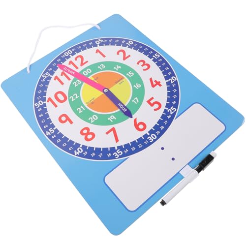 MOLUCKFU Reloj para Enseñar Decir la Hora Reloj de Aprendizaje para Tablero de Escritura de Borrado Seco Juguete Educativo Años para Uso Casa o Escuela