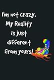  Mens Cheshire Cat Quote Alice In Wonderland Costume I M Not Crazy Premium: Notebook Planner - 6x9 inch Daily Planner Journal, To Do List Notebook, Daily Organizer, 114 Pages