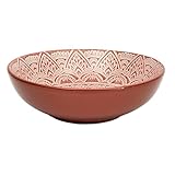 HOME DECO FACTORY - KA0460 Assiette Creuse Terracotta Rouge 18,5 cm - Design Élégant et Polyvalent - Parfaite pour Soupes, Pâtes et Salades - Entretien Facile