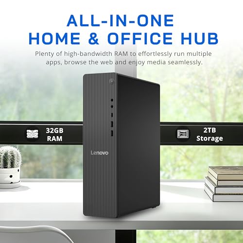Image of Lenovo IdeaCentre Business Tower Desktop, Intel Core Ultra 7 265, 32GB DDR5, 2TB Storage (1TB SSD+ 1TB Docking Station Set), Copilot AI, Wi-Fi 6E, RJ-45, Wired Keyboard & Mouse, Windows 11 Pro, Gray