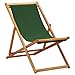 vidaXL Eukalyptusholz Strandstuhl Klappbar Liegestuhl Klappstuhl Strandliege Gartenliege Sonnenliege Faltliege Liege Campingstuhl Stoff Grün