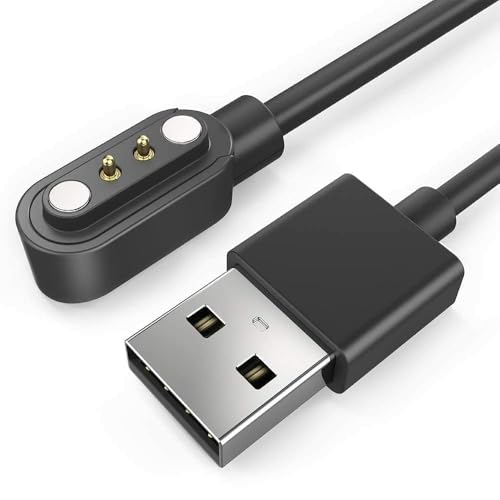 ILOFT Charger Compatible with GoBoult Drift Smartwatch Only – USB Magnetic 2 Pin Fast & Safe Charger Cable 60cm - Black