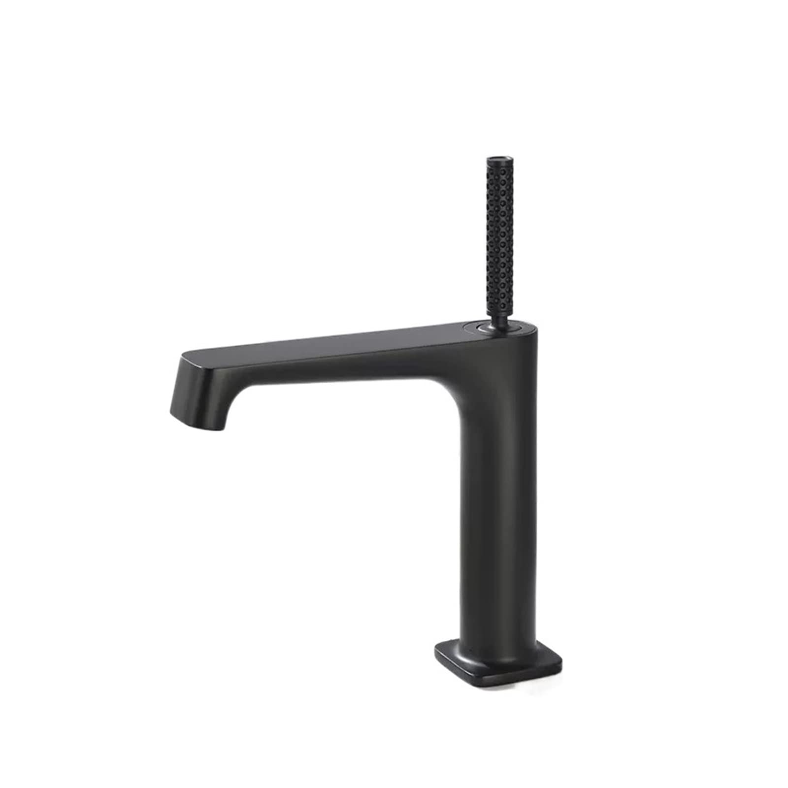 Robinet de lavabo de salle de bain mitigeur cascade eau chaude et froide en laiton noir
