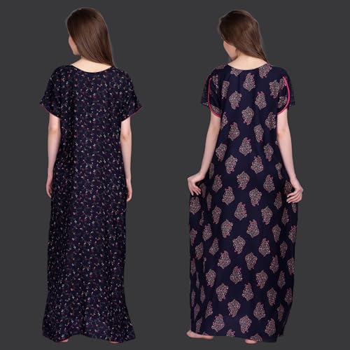 Image of Women's Alpine Floral Print Maxi Night Gown