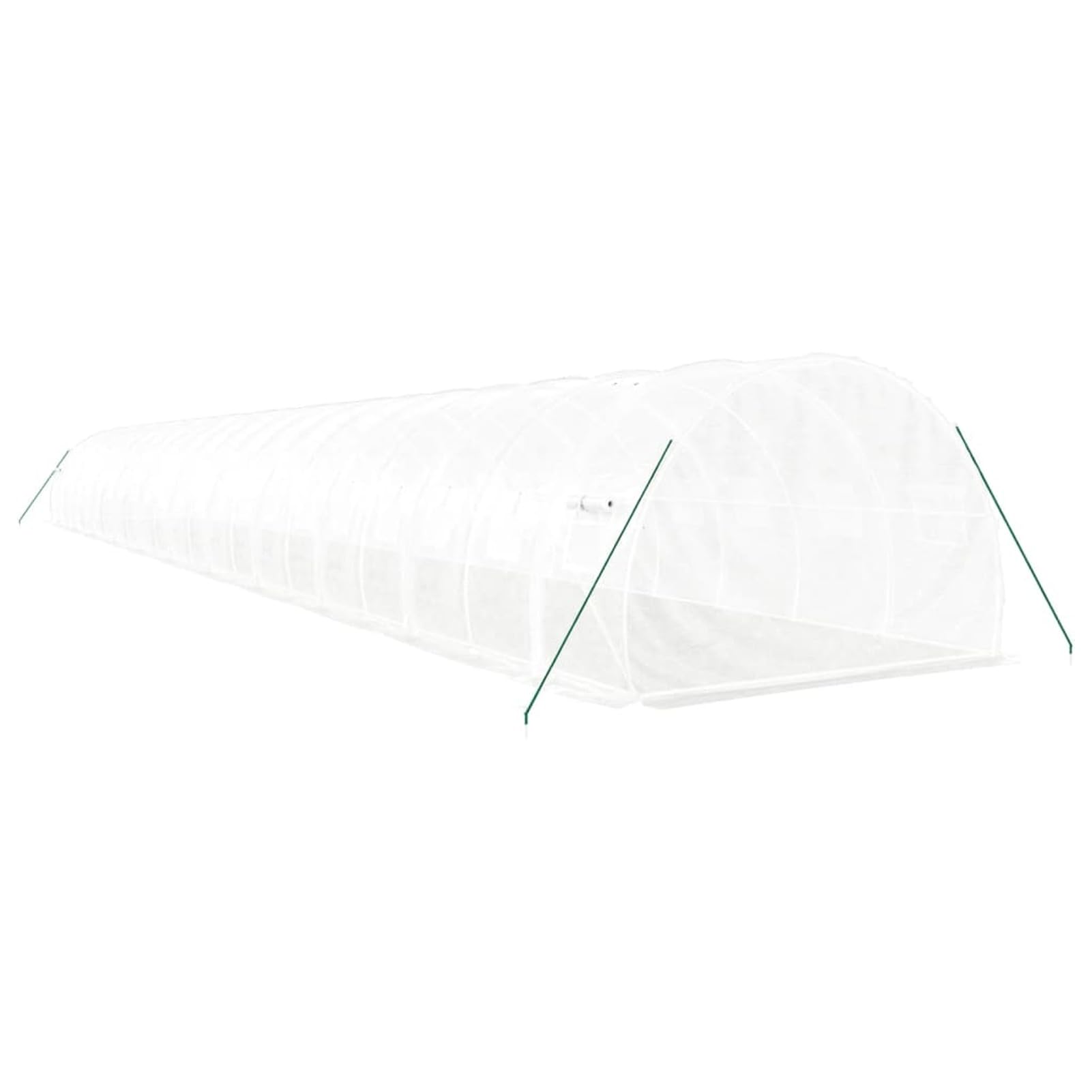 BaraSh Invernadero con Estructura de Acero Blanco 66 m² 22x3x2 m Invernadero Exterior Estructura Cubierta Invernadero