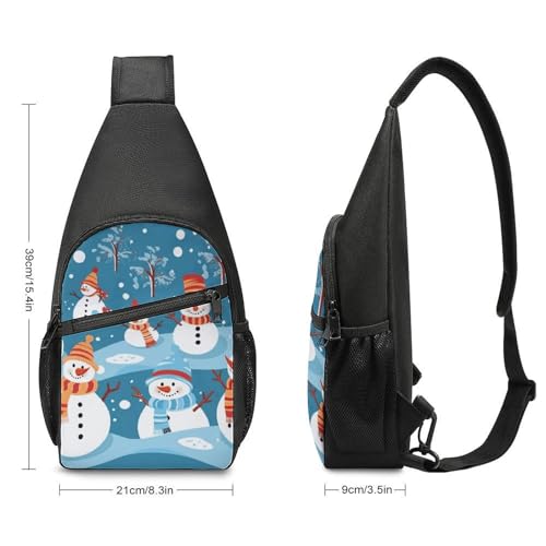 Bolso tipo sling casual para hombro y pecho unisex miniatura 2