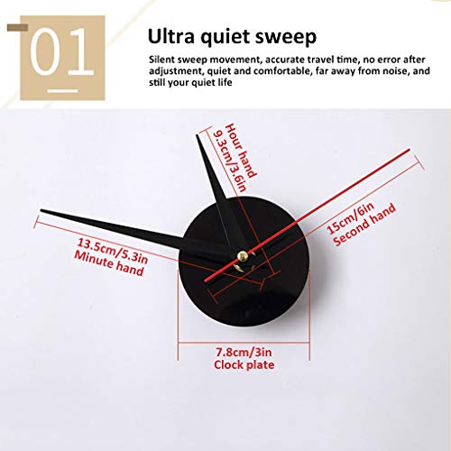 VONKY elétrica Relógio de parede Início Sala Quarto decorativa DIY Acrílico alimentado por bateria m