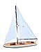 Hampton Nautical It Floats Floating Sailboat, 12", Blue
