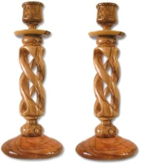 Pair of Hollow Twisted Candle Holders
