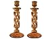Pair of Hollow Twisted Candle Holders
