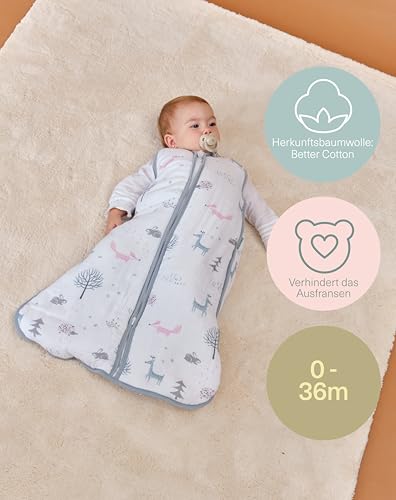 molis&co - Baby Schlafsack 2.5 TOG - Ganzjahres Schlafsack - Babyschlafsack Neugeborene - Premium-Musselin… – Ansicht 5