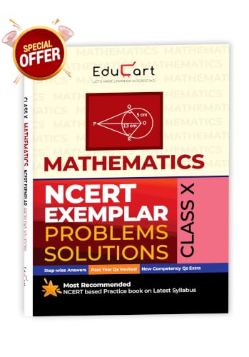 Image of Educart NCERT Exemplar Class 10 Mathematics 2026 Problems Solutions (For 2026-27 Board Exam)