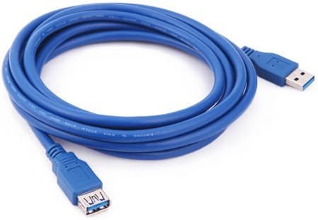 CABLESETC Super Speed USB 3.0 Type A Male to Female Extension Cable 1.8 Meter 6 Feet (AM-AF) Blue