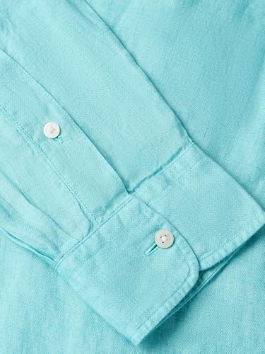 Image of Tommy Hilfiger Men's Long Sleeve Casual Linen Button Down Shirts in Regular Fit