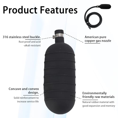 BRGD PVC Aufblasbare Rohrstopfen, 150mm Geschlossener Wassertest Selbsthaltiges für Abwasserkanäle, Entwässerungssysteme und Wasserblockadetests