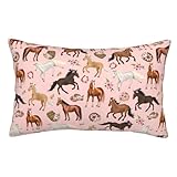 Zminciu Horse Pillow Cover 20'x30' Inch Bed Pillow Pillowcases with Hidden Zipper Lumbar Pillow Case Cushion Queen Size Standard Soft Breathable Rectangular Pillow Covers,for Sofa Couch Bed Decor