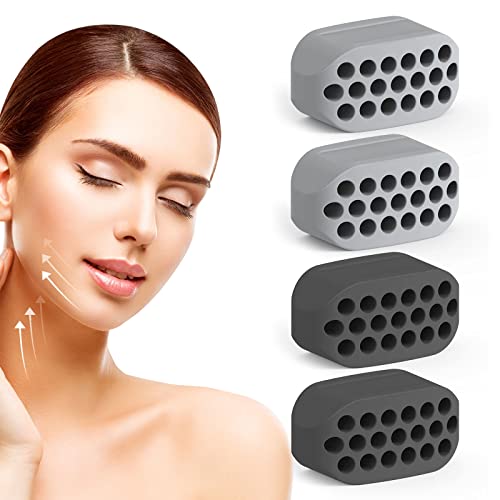 UKOFEW 4 Piezas Ejercitador de Mandibula, Tonificador Facial de Mandíbula, Entrenador de Músculos Mandíbula, Entrenador De Mandíbula Doble, Mujeres para Fortalecer y Tensar la Mandíbula y el Cuello