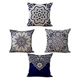 Fodera per cuscino: rendi più accogliente la tua stanza con questa morbida fodera per cuscino quadrata a forma di fiore con texture decorativa aggiuntiva, fodera per cuscino quadrata